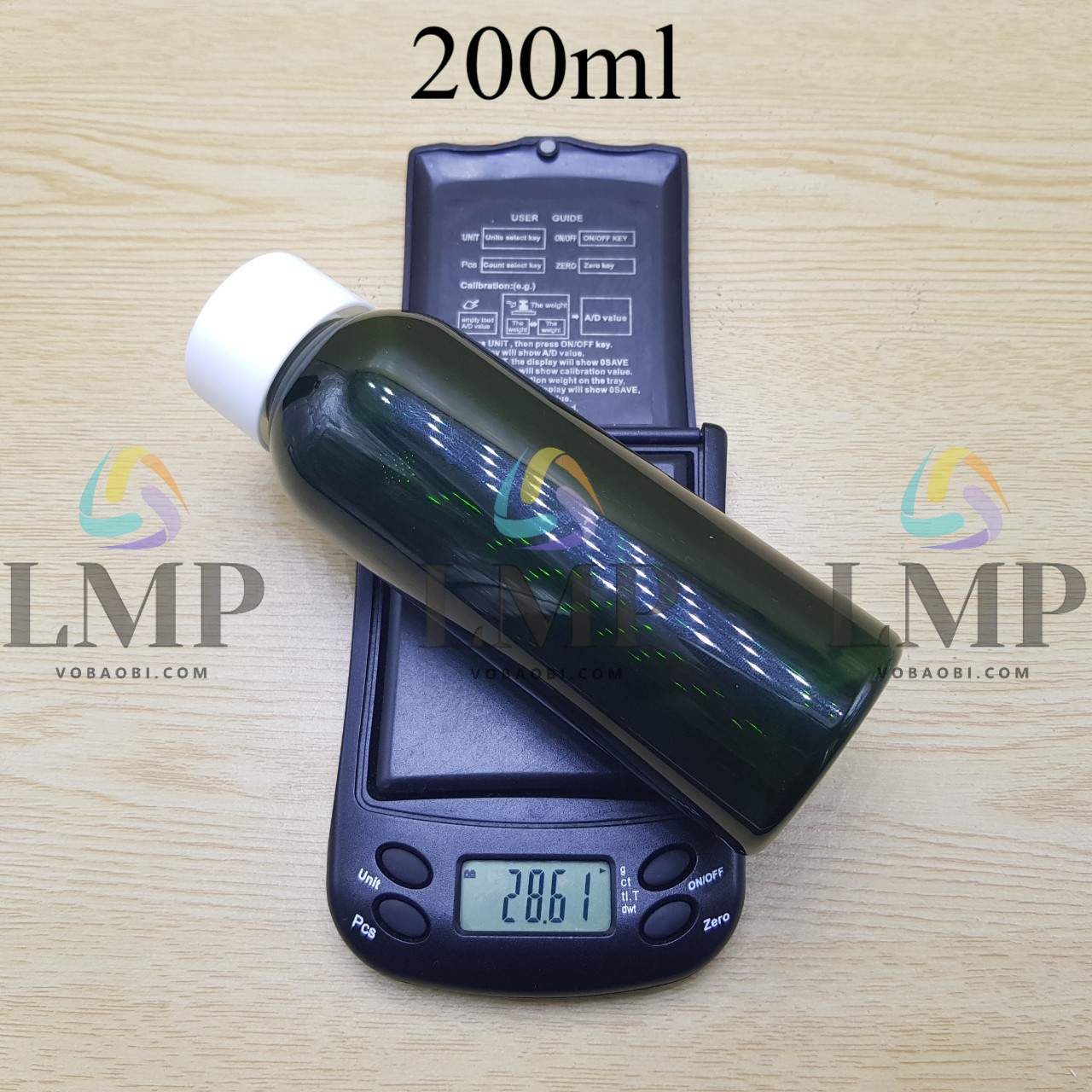 Chai 24g vai tròn nắp vặn tonner 200ml