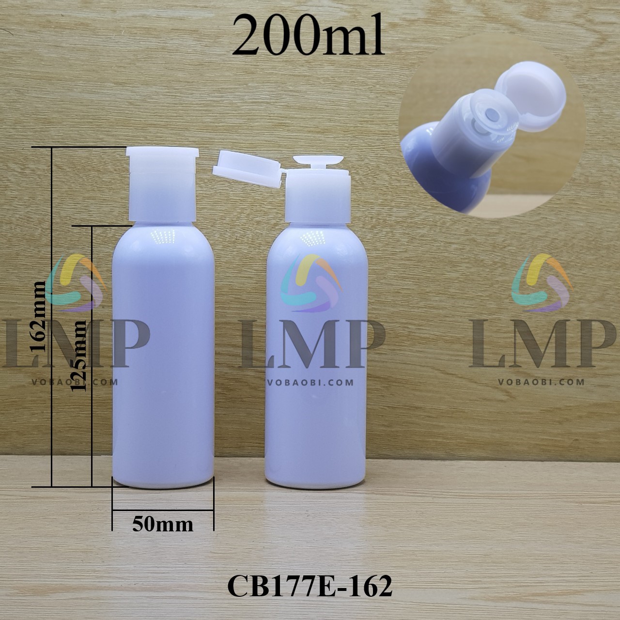 Chai 24g vai tròn nắp toner 200ml
