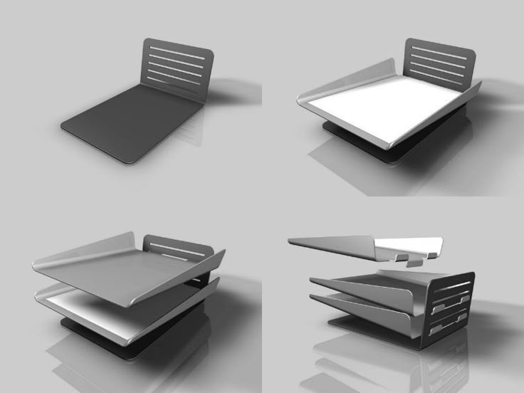 Metal [Design Reference] – Minimalist Stacked Metal Letter Tray