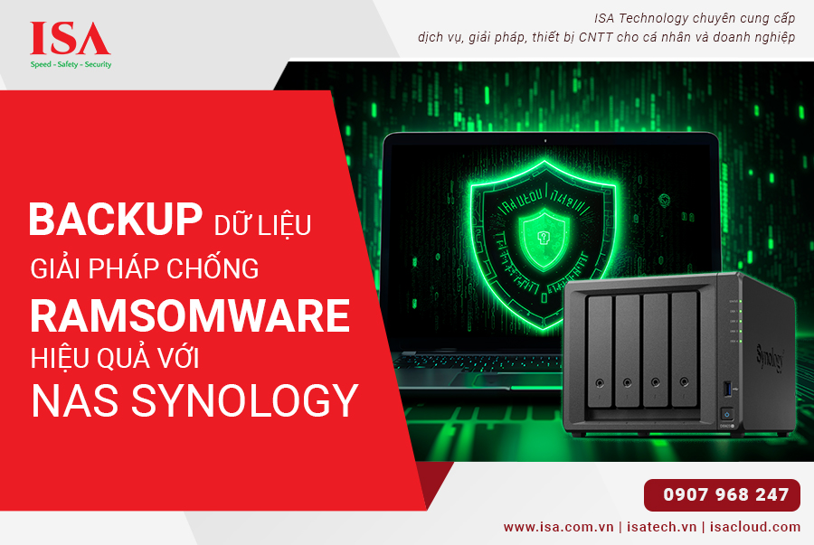 Backup dữ liệu giải pháp phòng chống Ransomware hiệu quả với NAS Synology