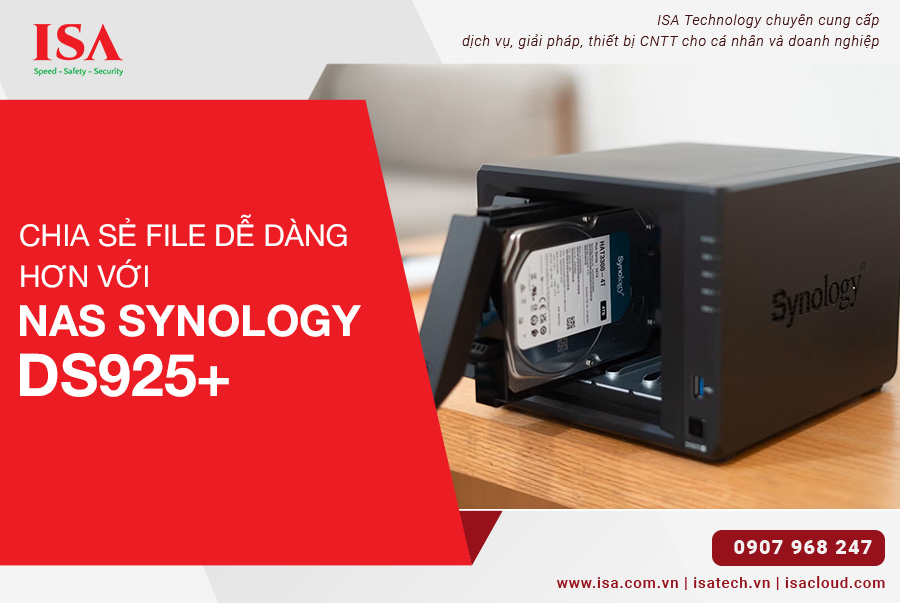 Chia sẻ file dễ dàng hơn với Nas synology DS925+
