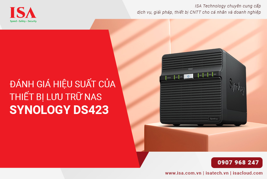 Đánh giá hiệu suất của thiết bị lưu trữ NAS Synology DS423