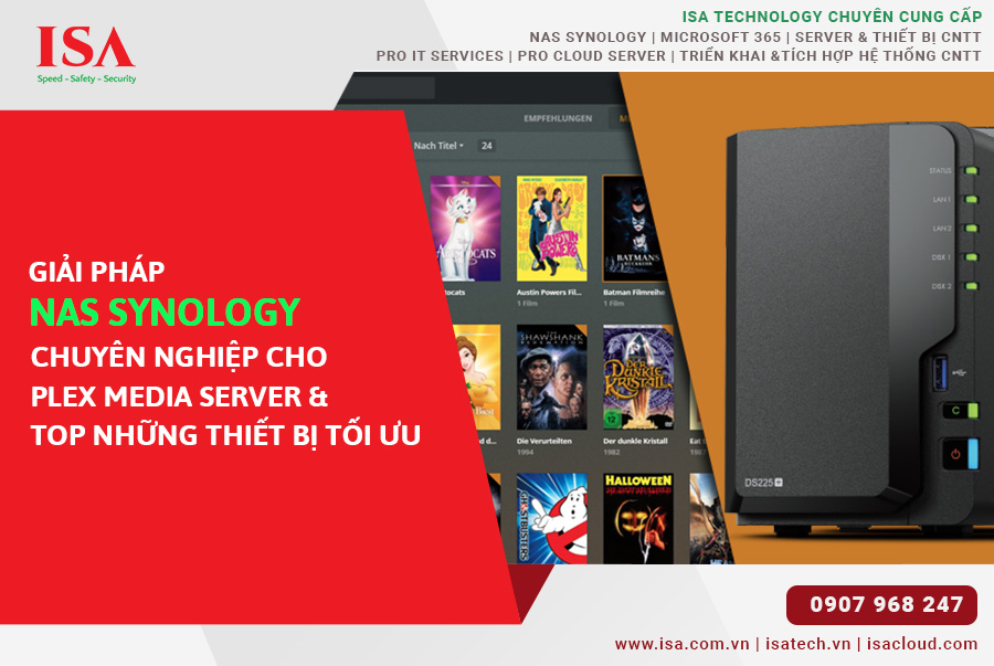 Giải pháp NAS Synology chuyên nghiệp cho Plex Media Server và top những thiết bị tối ưu