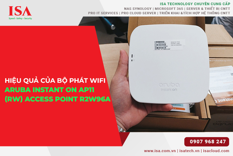 Hiệu quả của Bộ phát wifi Aruba Instant On AP11 (RW) Access Point R2W96A