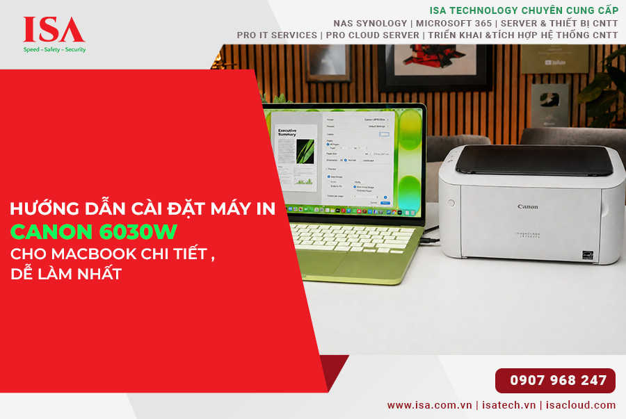 Hướng dẫn cài đặt máy in Canon 6030w cho Macbook chi tiết, dễ làm nhất