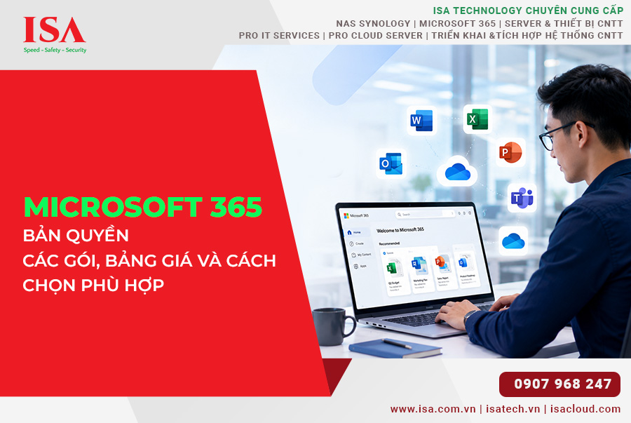 Microsoft 365 bản quyền, các gói, bảng giá và cách chọn phù hợp