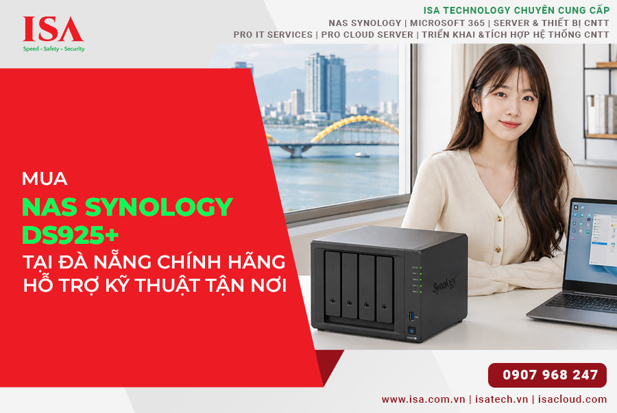 Mua NAS Synology DS925+ tại Đà Nẵng chính hãng, hỗ trợ kỹ thuật tận nơi