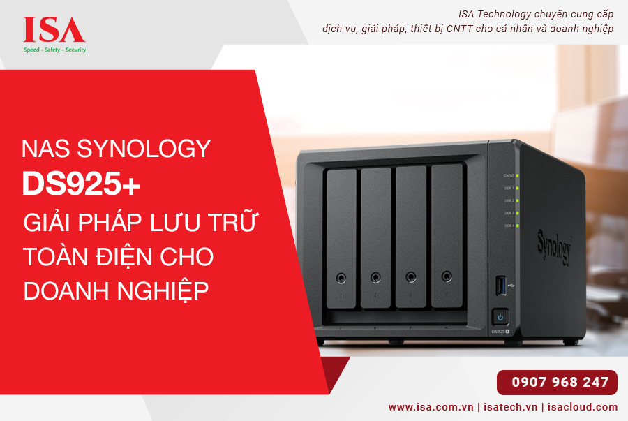 NAS Synology DS925+ Giải Pháp Lưu Trữ Toàn Diện Cho Doanh Nghiệp