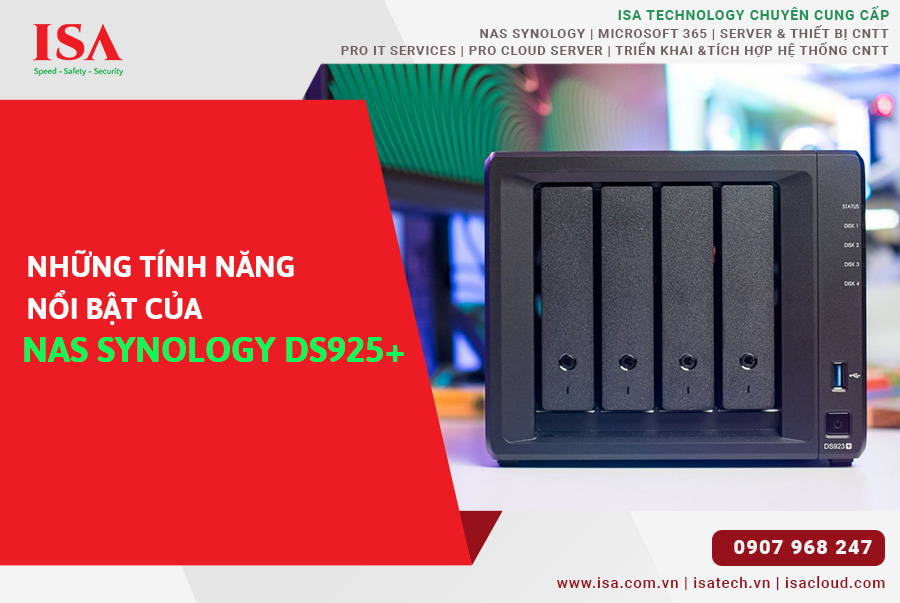 Những tính năng nổi bật của Nas Synology DS925+