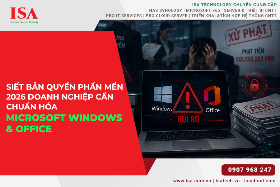 Siết bản quyền phần mềm 2026 Doanh nghiệp cần chuẩn hóa Microsoft Windows và Office