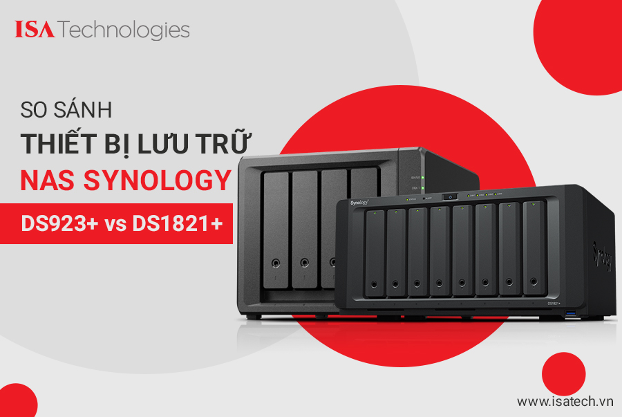 SO SÁNH THIẾT BỊ LƯU TRỮ NAS SYNOLOGY DS 923+ VÀ DS1821+