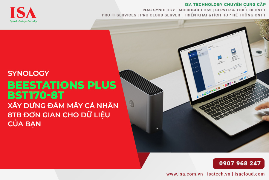 Synology BeeStation Plus BST170-8T Xây dựng đám mây cá nhân 8TB đơn giản cho dữ liệu của bạn