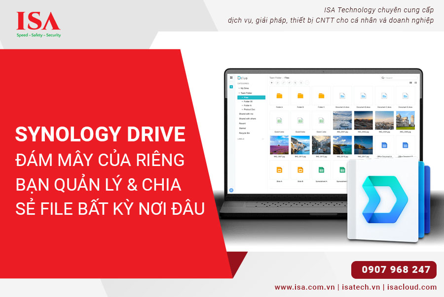 Synology Drive Đám mây của riêng bạn quản lý và chia sẻ file từ bất kỳ nơi đâu