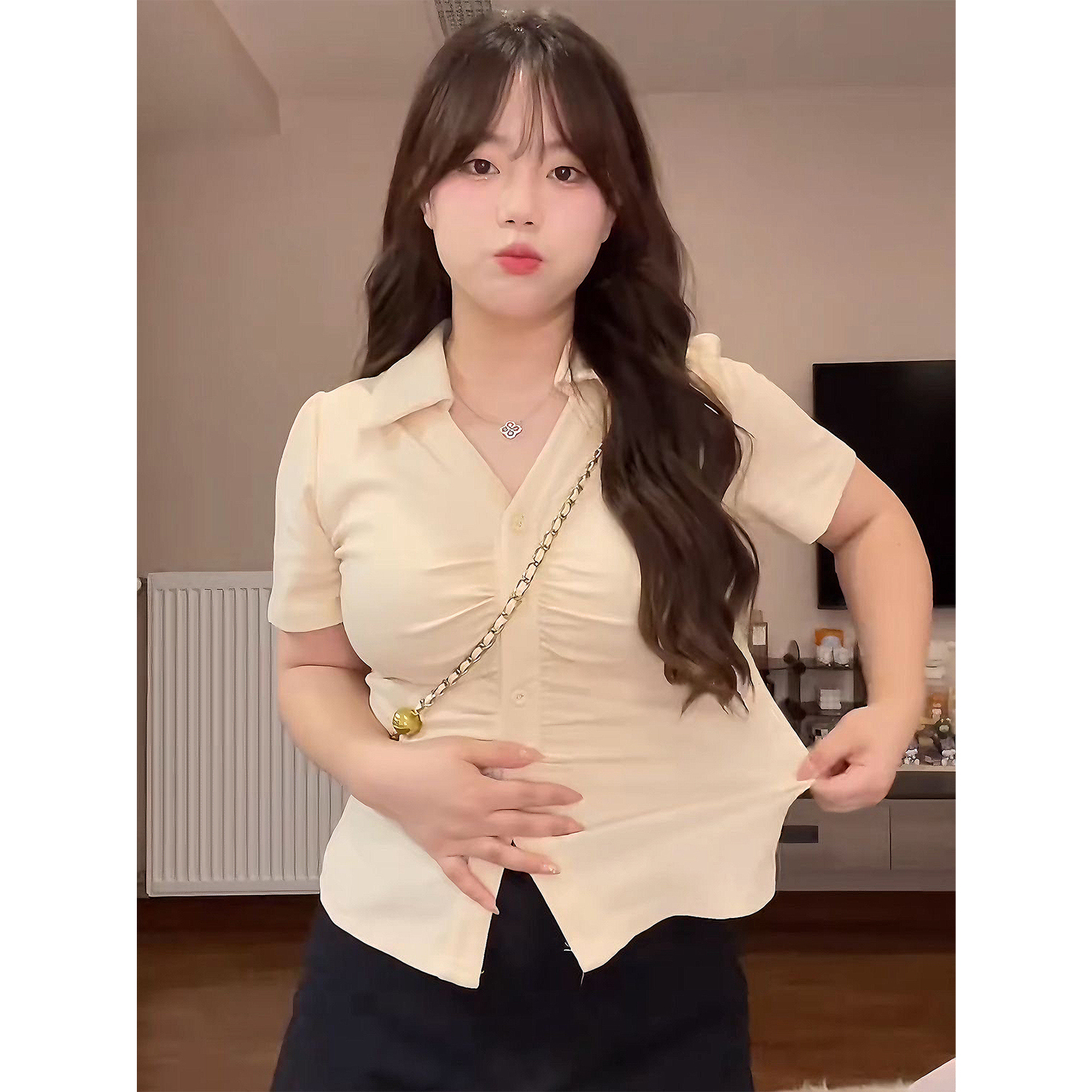 Áo thun polo bigsize 60kg - 95kg nhún ngực chất thun gân