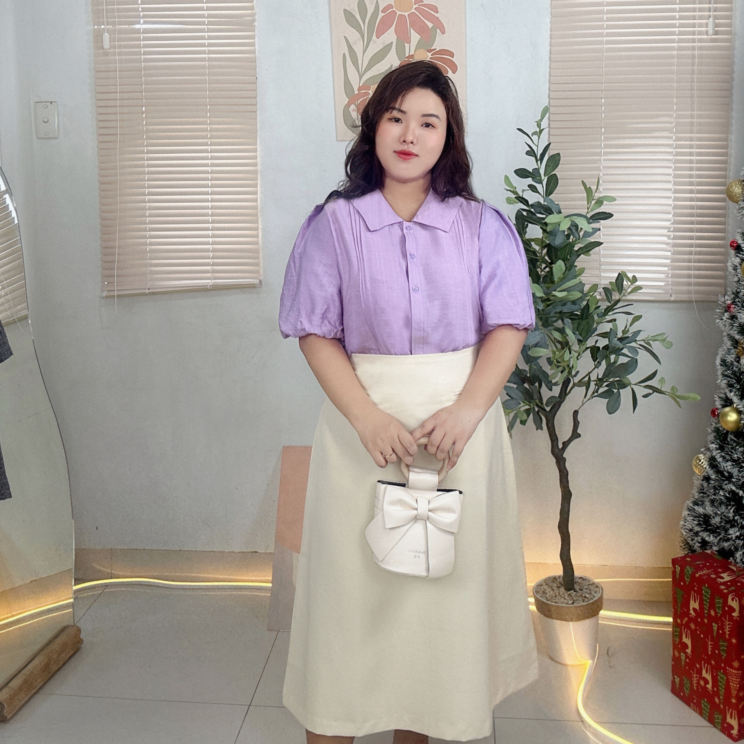 Áo sơ mi bigsize 60kg - 100kg tay bí chất đũi mát mặc đi làm công sở