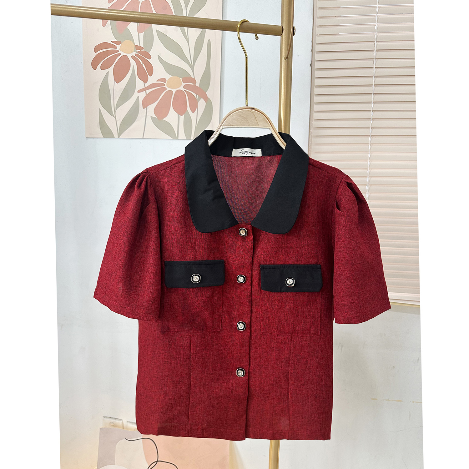 Áo sơ mi bigsize 60kg-95kg chất bố mềm cổ phối màu sang trọng