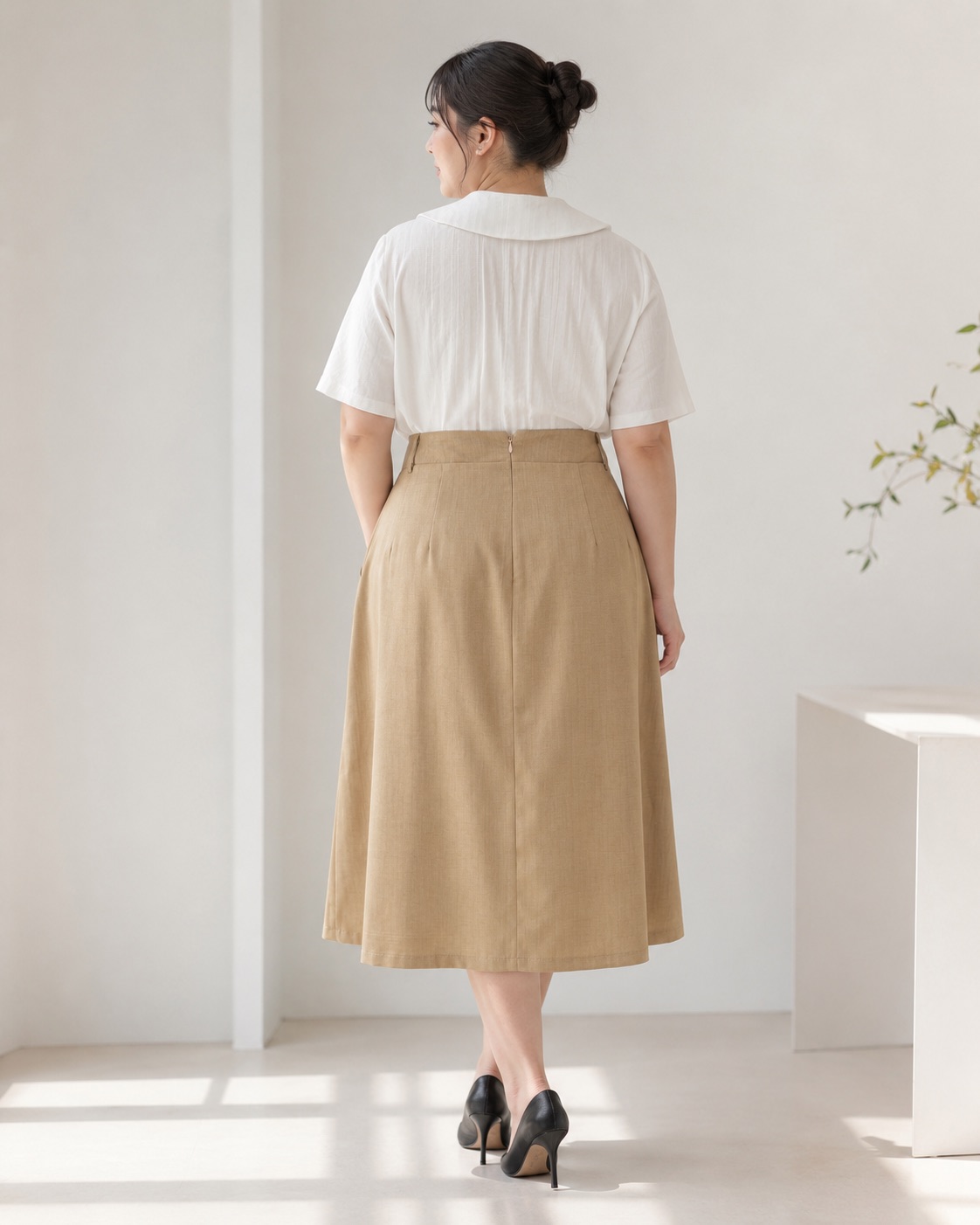 Chân váy xếp ly công sở dáng dài bigsize 60kg - 100kg phù hợp mặc đi làm, đi học , đi chơi