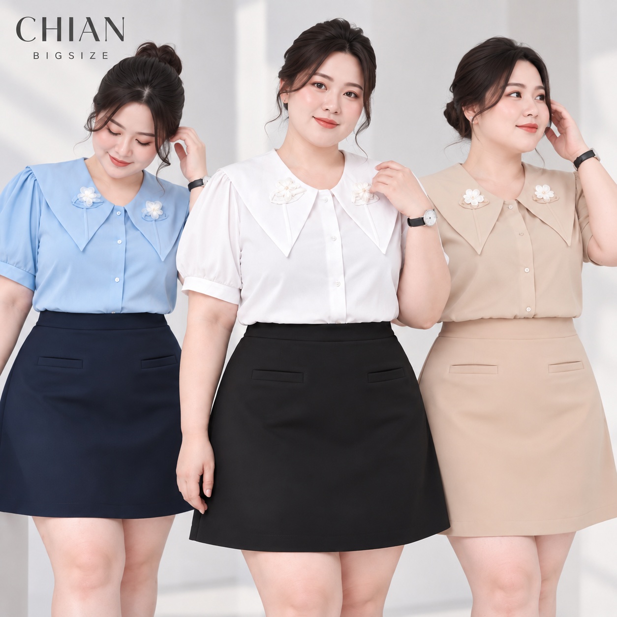 Quần đùi giả váy dáng A bigsize 60kg - 100kg có túi chất tuyết mưa có co giãn nhẹ