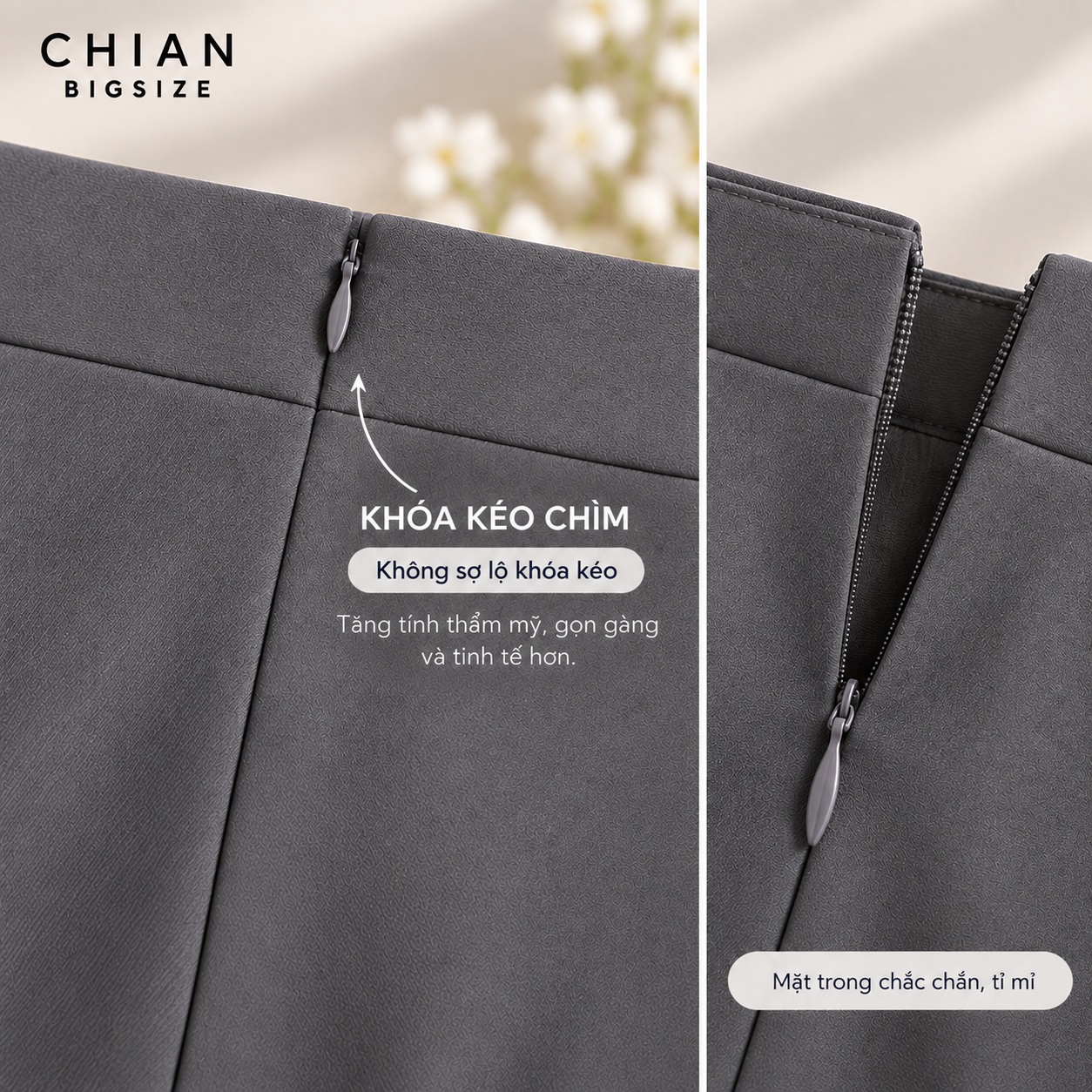 Chân Váy Công Sở Bút Chì Bigsize 60kg-100kg Nữ Chất Liệu Tuyết Mưa Co Giãn Nhẹ May 2 Lớp Dày Dặn