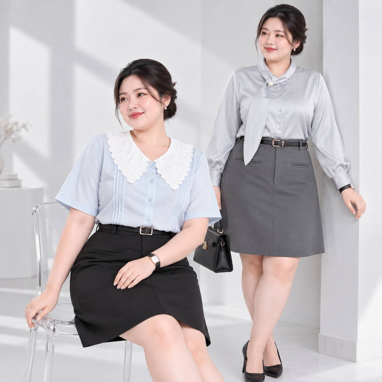 Chân Váy Chữ A Lưng Cao Bigsize 60 - 100kg