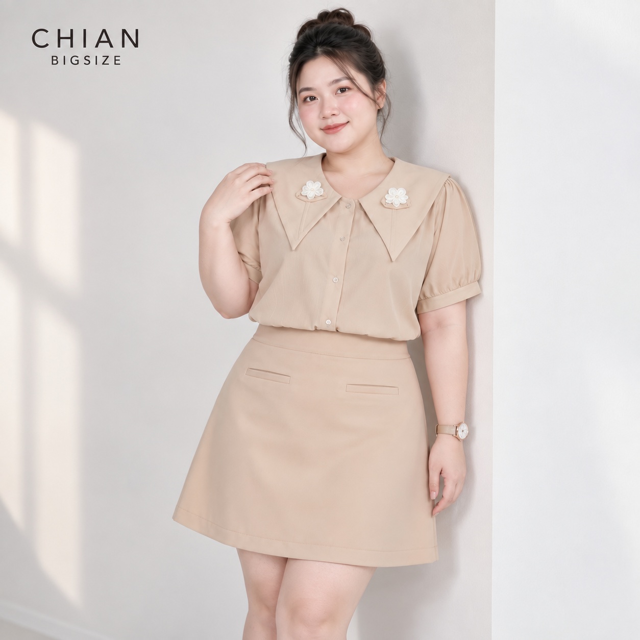 Quần đùi giả váy dáng A bigsize 60kg - 100kg có túi chất tuyết mưa có co giãn nhẹ