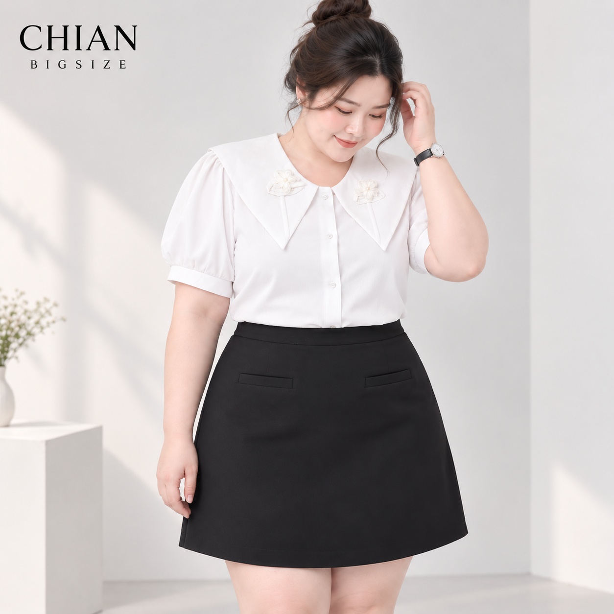 Quần đùi giả váy dáng A bigsize 60kg - 100kg có túi chất tuyết mưa có co giãn nhẹ