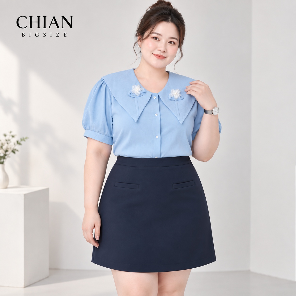 Quần đùi giả váy dáng A bigsize 60kg - 100kg có túi chất tuyết mưa có co giãn nhẹ