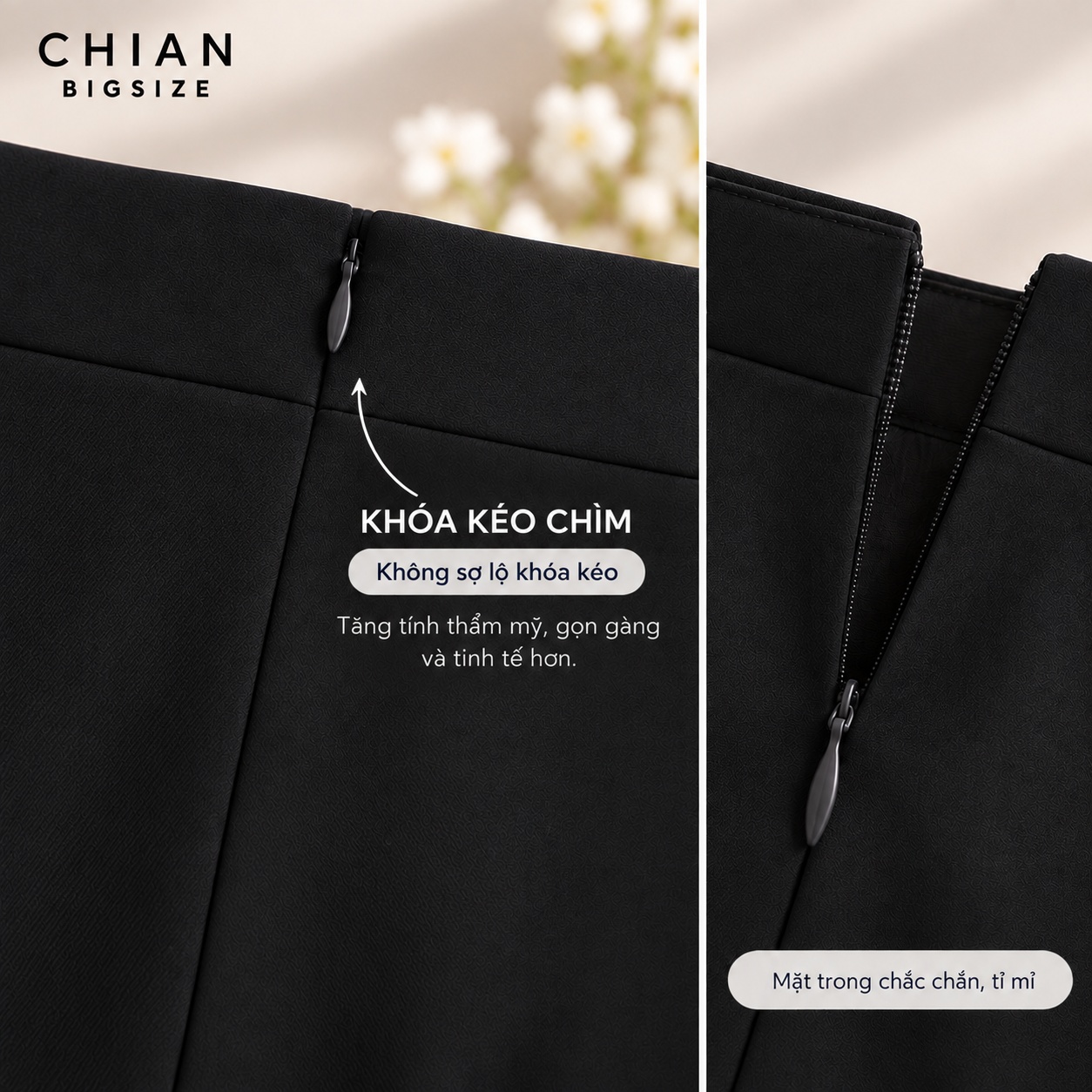 Combo 2 chân váy bút chì công sở bigsize 60kg - 100kg mặc đi làm, đi học đen