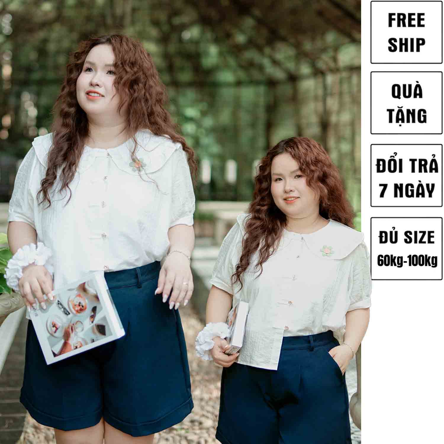 Áo sơ mi cổ bèo hoa nổi xanh bigsize 60kg- 100kg phù hợp mặc đi làm đi học đi chơi