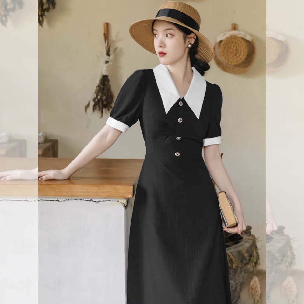 [MUA 1 TẶNG 1]Đầm công sở bigsize cổ sơ mi dáng dài