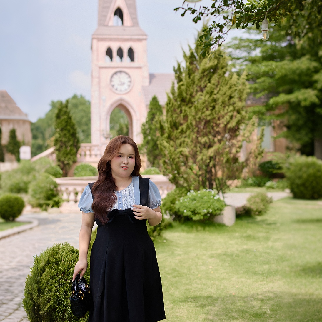 CA030026-Đầm công sở bigsize 60kg - 100kg chất liệu tuyết mưa phối voan xám phù hợp mặc đi làm đi tiêc