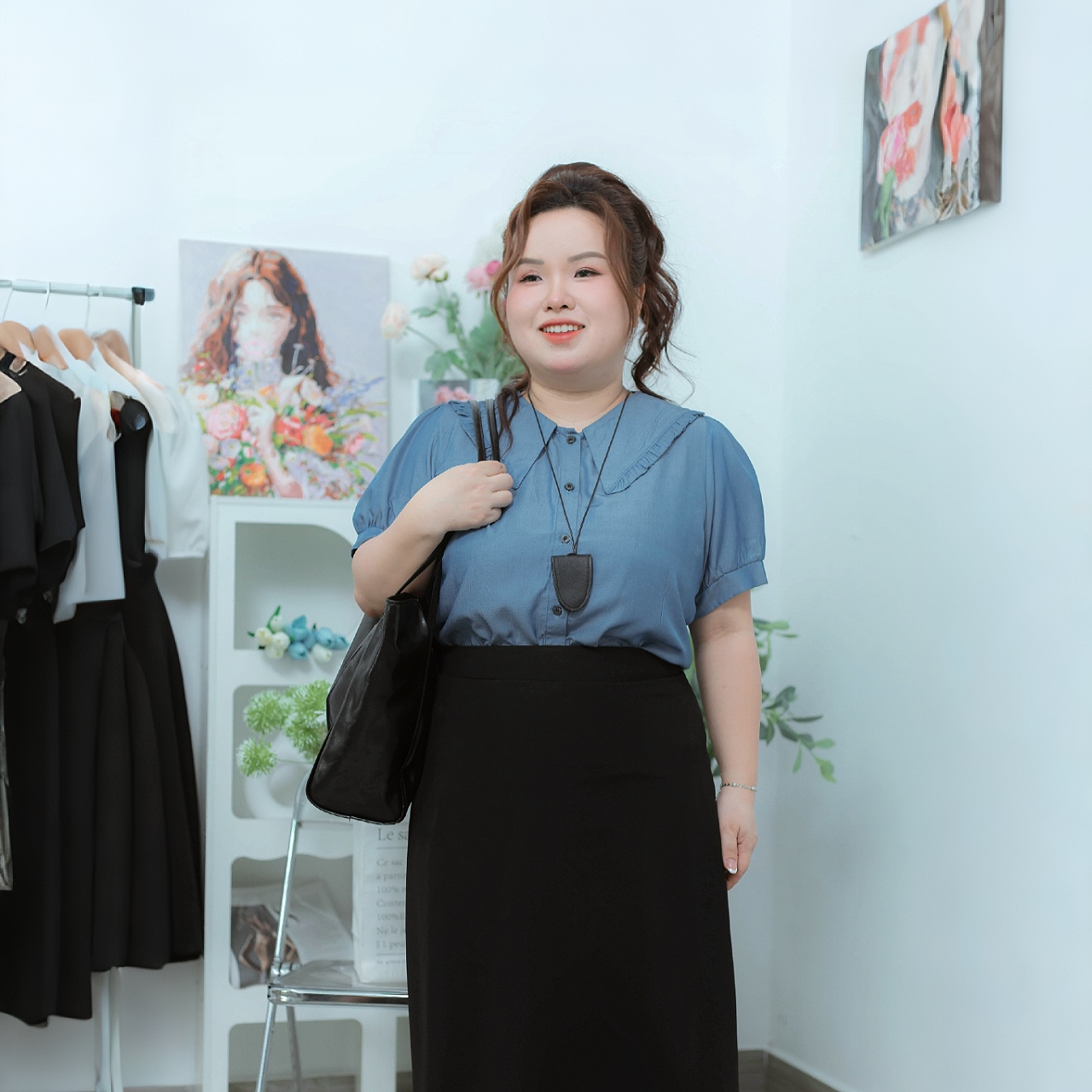 Sơ mi jean bigsize 60kg - 95kg đi chơi đi làm công sở bigsize