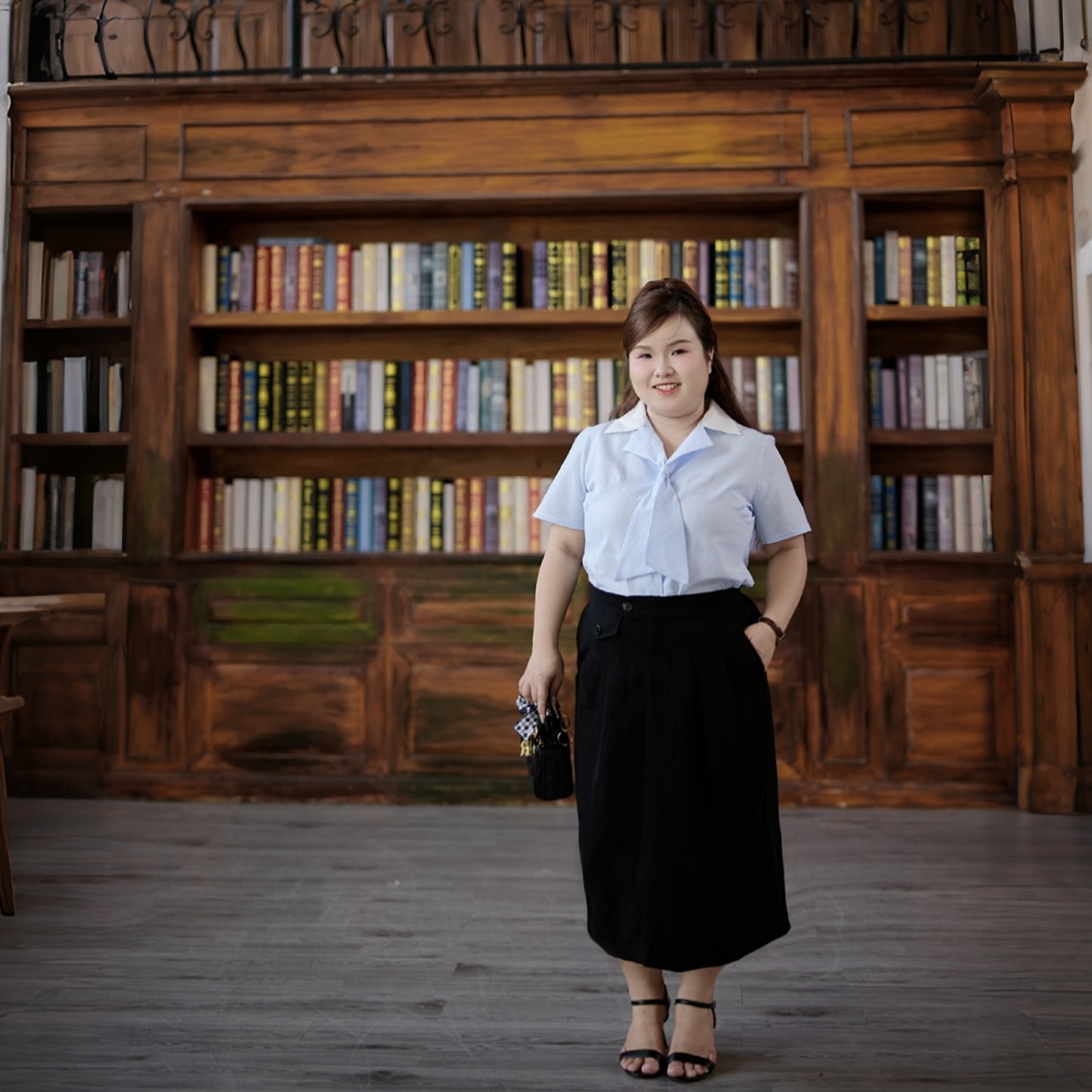 Áo sơ mi bigsize nữ 60kg - 100kg cổ sơ mi caravat phù hợp mặc đi làm đi học, đi chơi