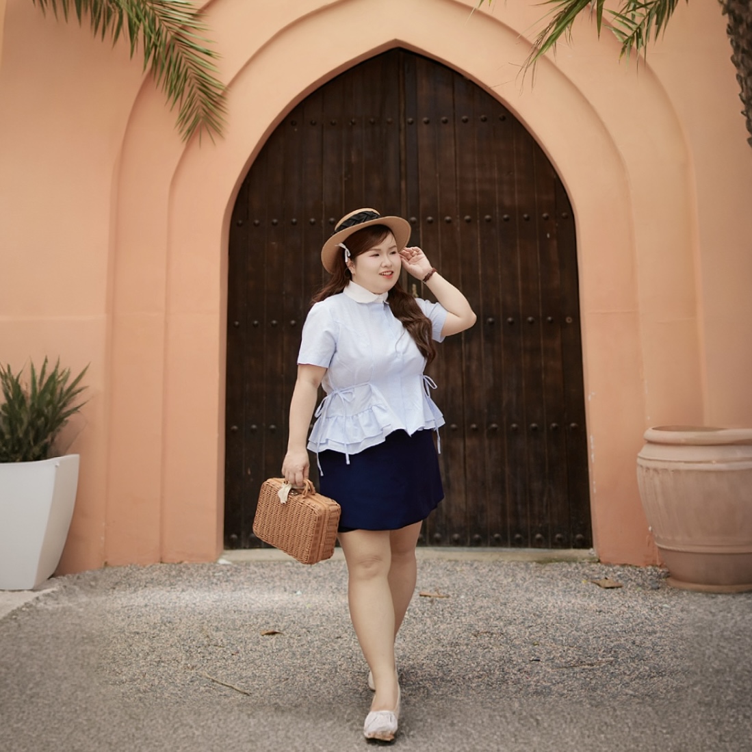 Áo sơ mi nữ bigsize 60kg - 100kg dáng bèo 2 bên eo cột nơ