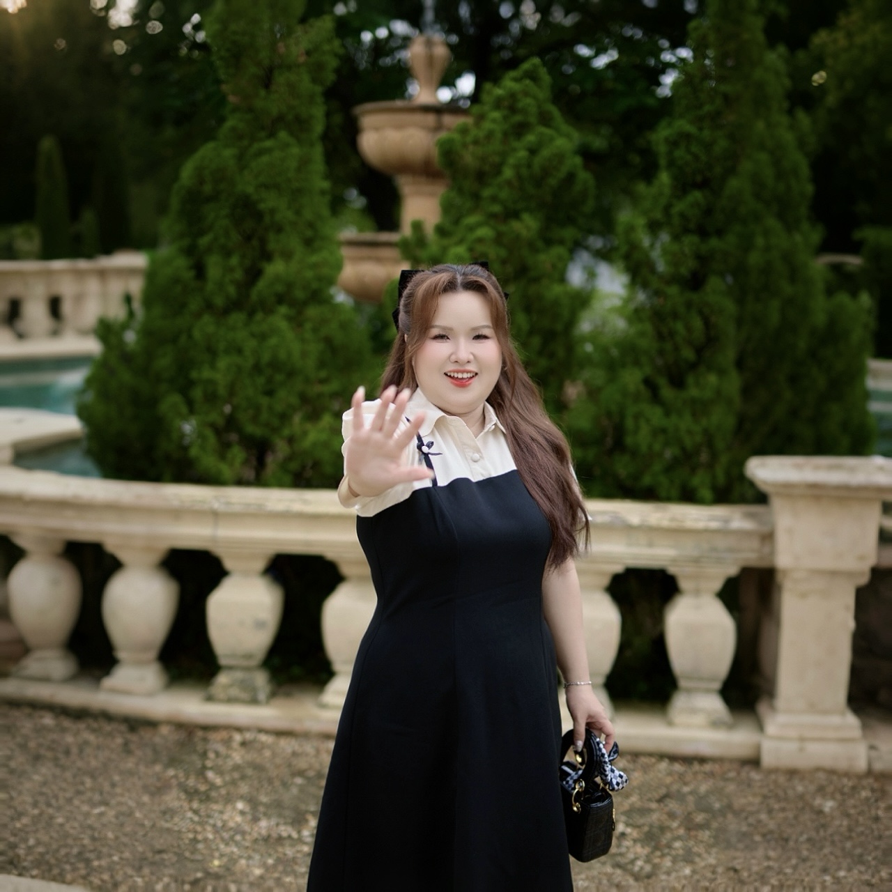 CA030015 Đầm nữ bigsize 60kg - 100kg chất liệu tuyết mưa có độ co giãn nhẹ , có túi phù hợp mặc đi làm, đi tiêc , đi chơi