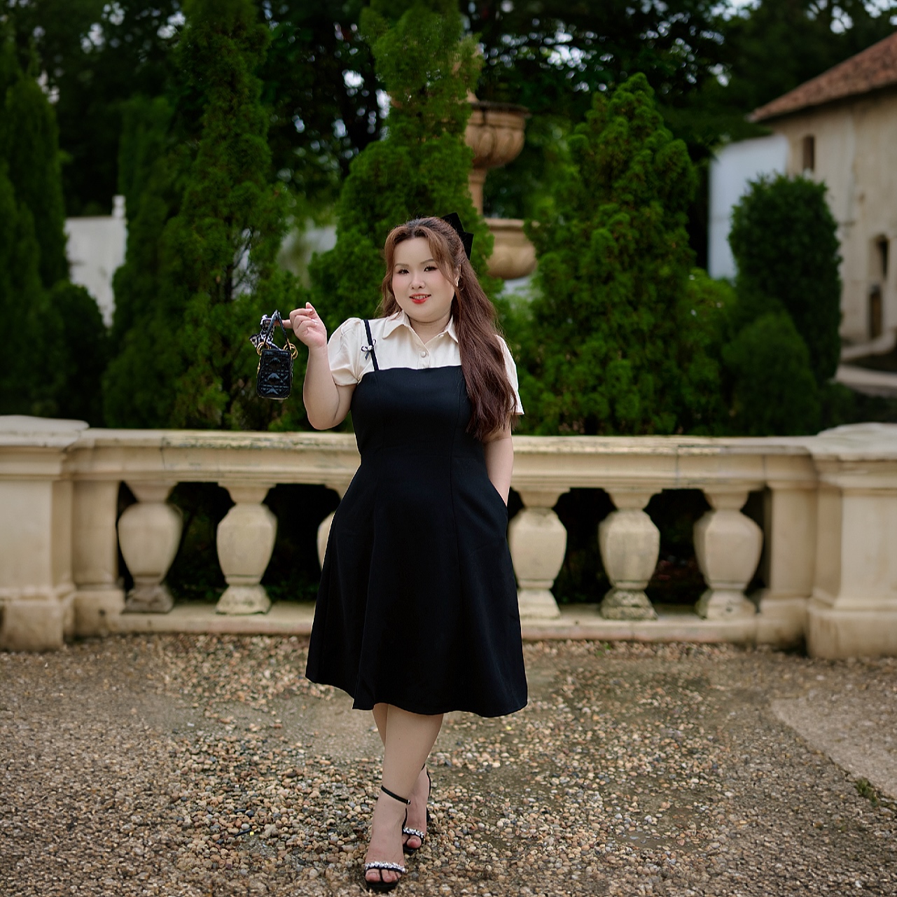 CA030015 Đầm nữ bigsize 60kg - 100kg chất liệu tuyết mưa có độ co giãn nhẹ , có túi phù hợp mặc đi làm, đi tiêc , đi chơi