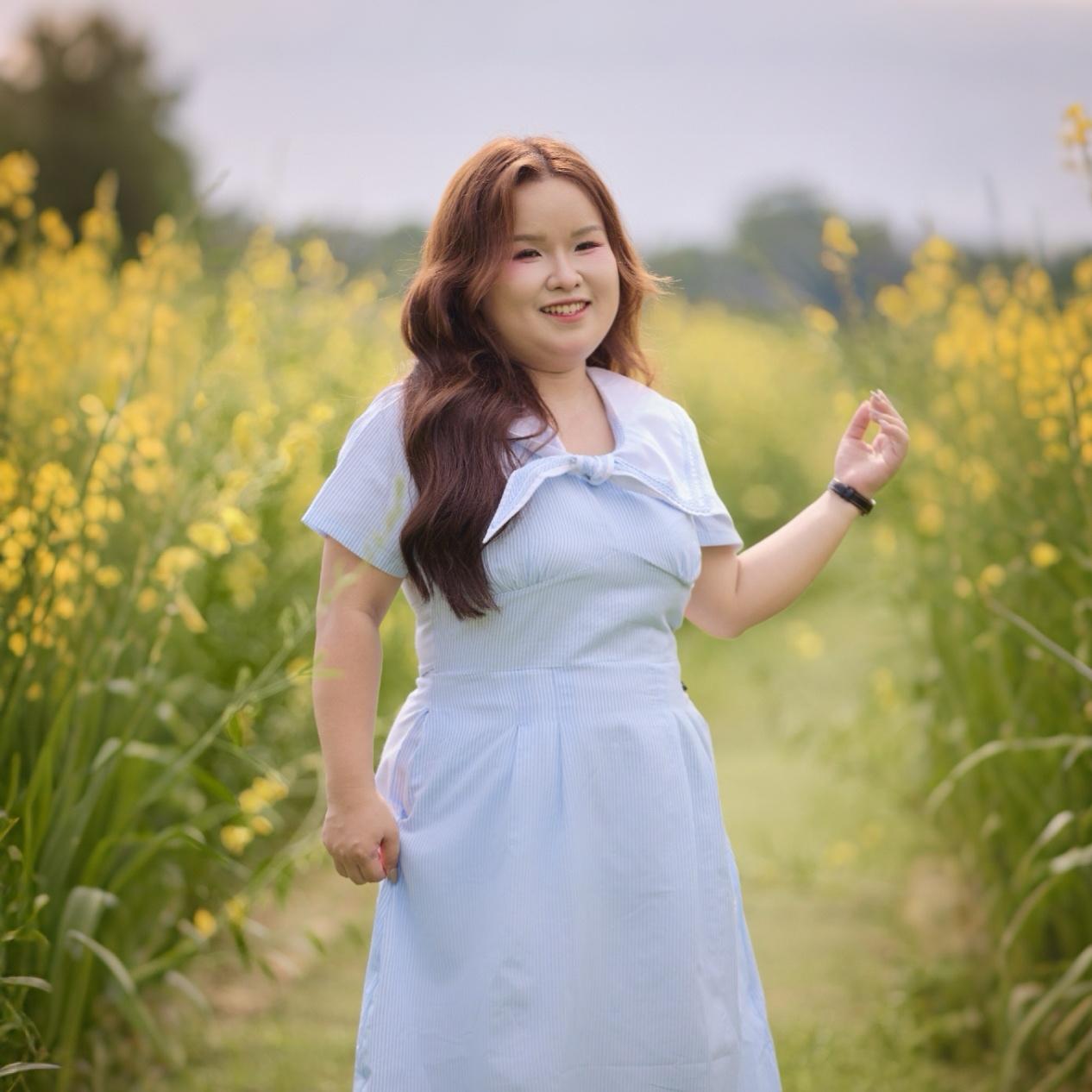 Đầm cổ thuỷ thủ bigsize 60kg - 95kg sọc dọc gọn dáng phù hợp mặc đi làm, đi tiệc, đi chơi