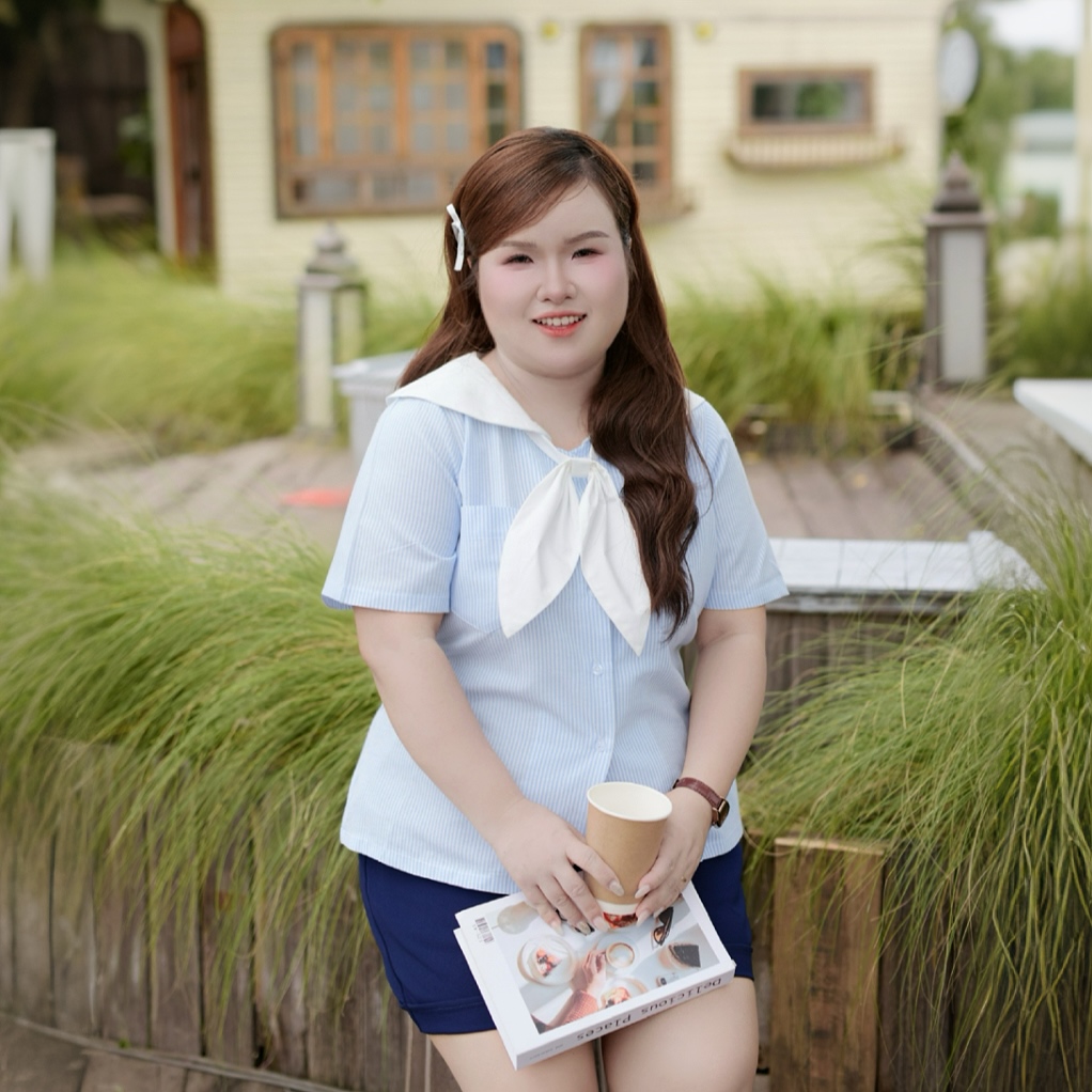 Áo sơ mi bigsize nữ 60kg - 100kg cổ thuỷ thủ nơ xinh hoạ tiết sọc phù hợp mặc đi làm, đi học, đi chơi