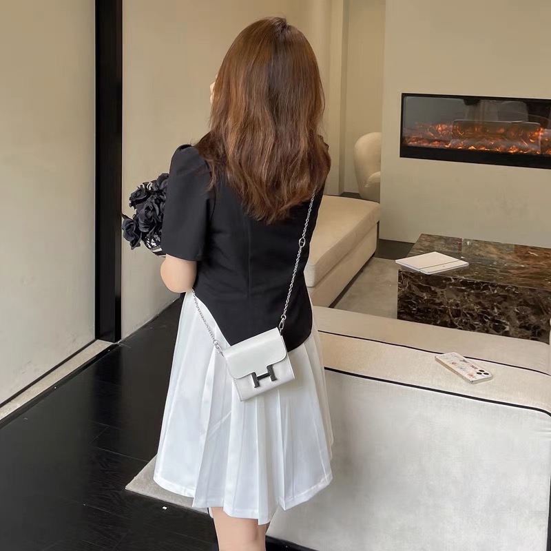 Sét áo vest xẻ tà chân váy dáng xoè bigsize 60kg - 95kkg phù hợp mặc đi làm đi chơi đi tiệc