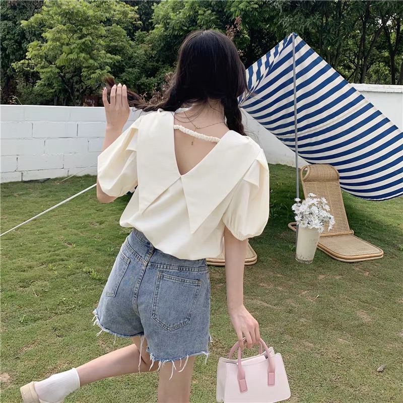 Áo sơ mi bigsize 60kg - 95kg kiểu nơ cổ dây lưng phù hợp mặc đi chơi du lịch