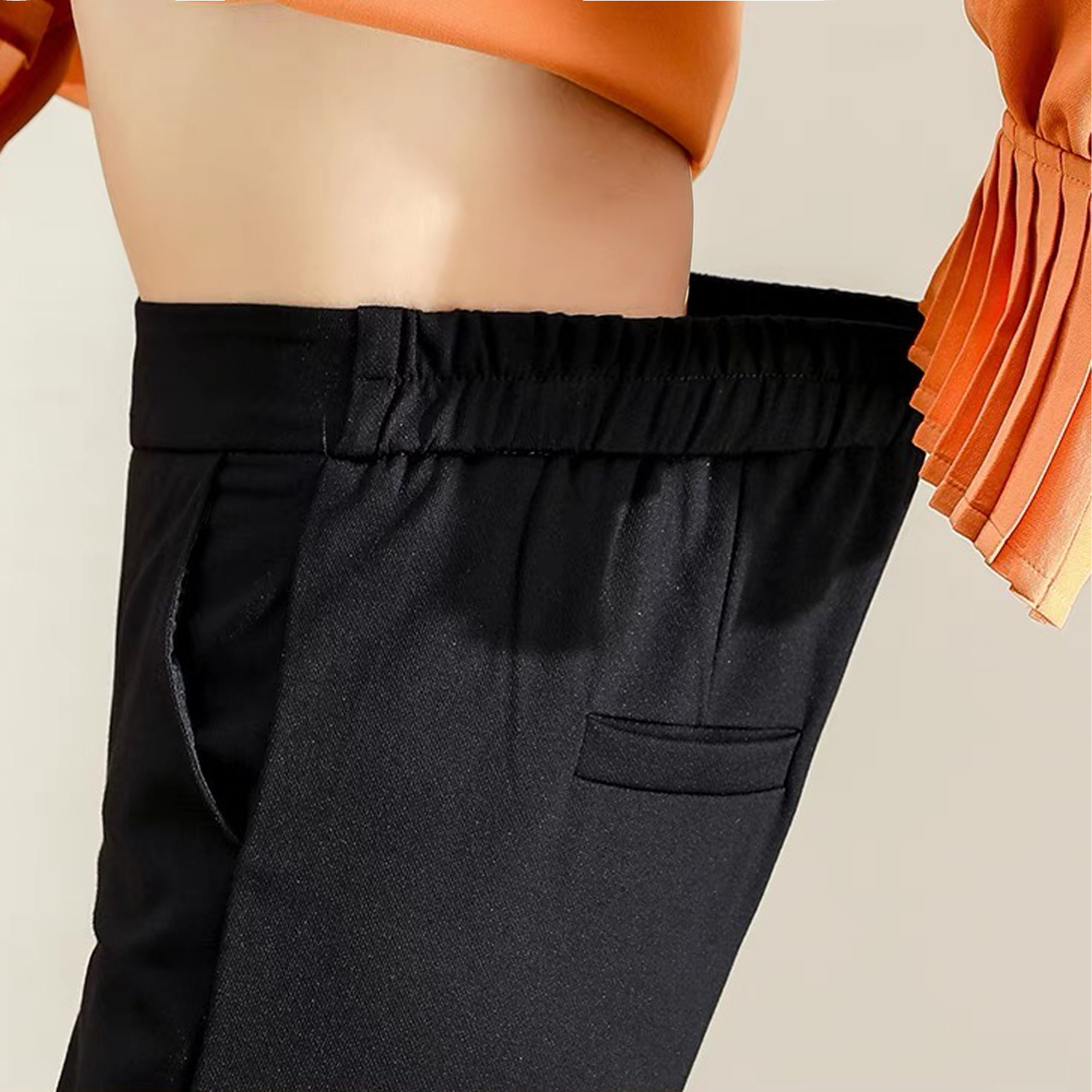 Quần tây ống loe lưng cao bigsize 60kg - 95kg phối dập ly phù hợp mặc đi làm, đi học, đi chơi