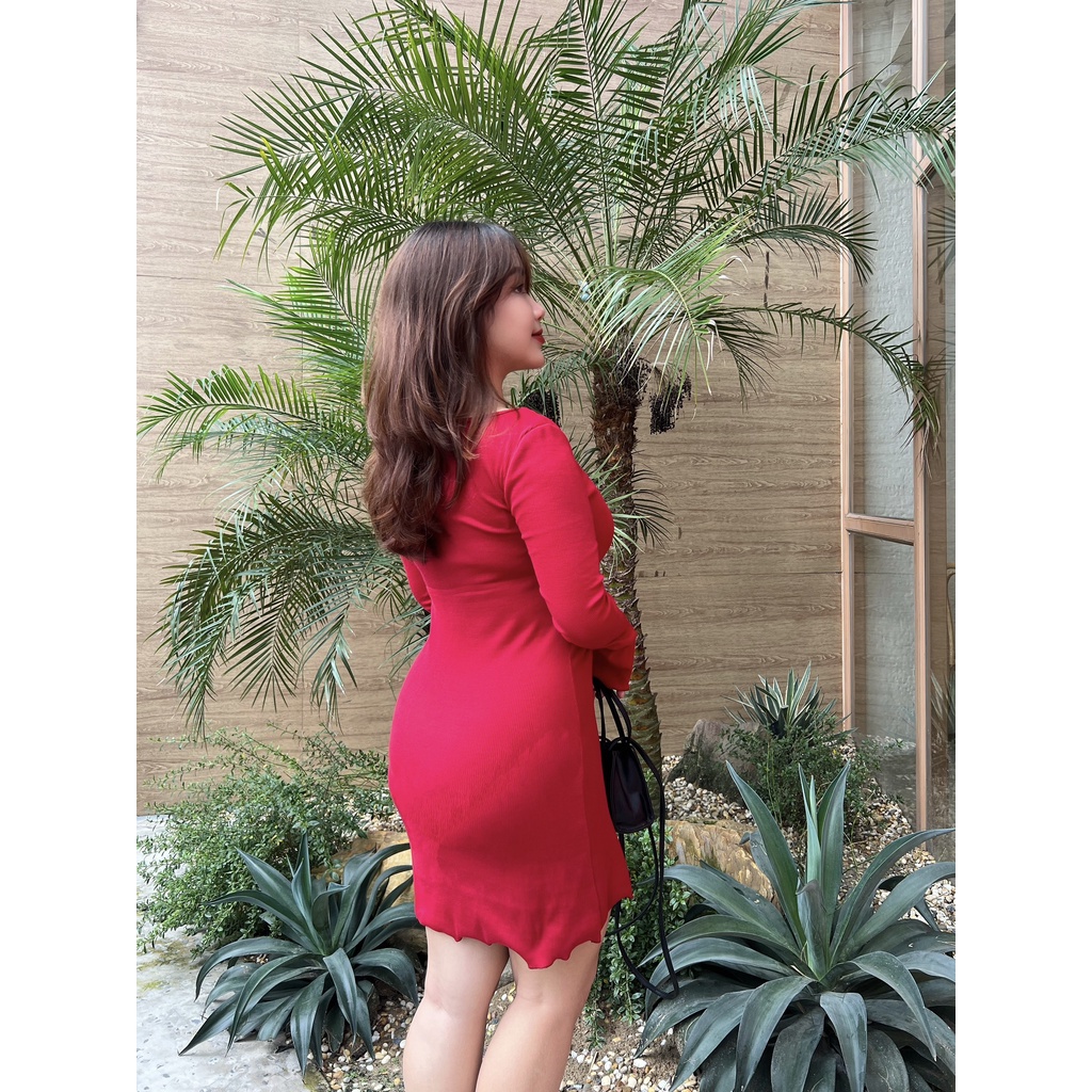 MUA1TẶNG1 - ĐẦM BIGSIZE ÔM TAY DÀI GÂN TĂM