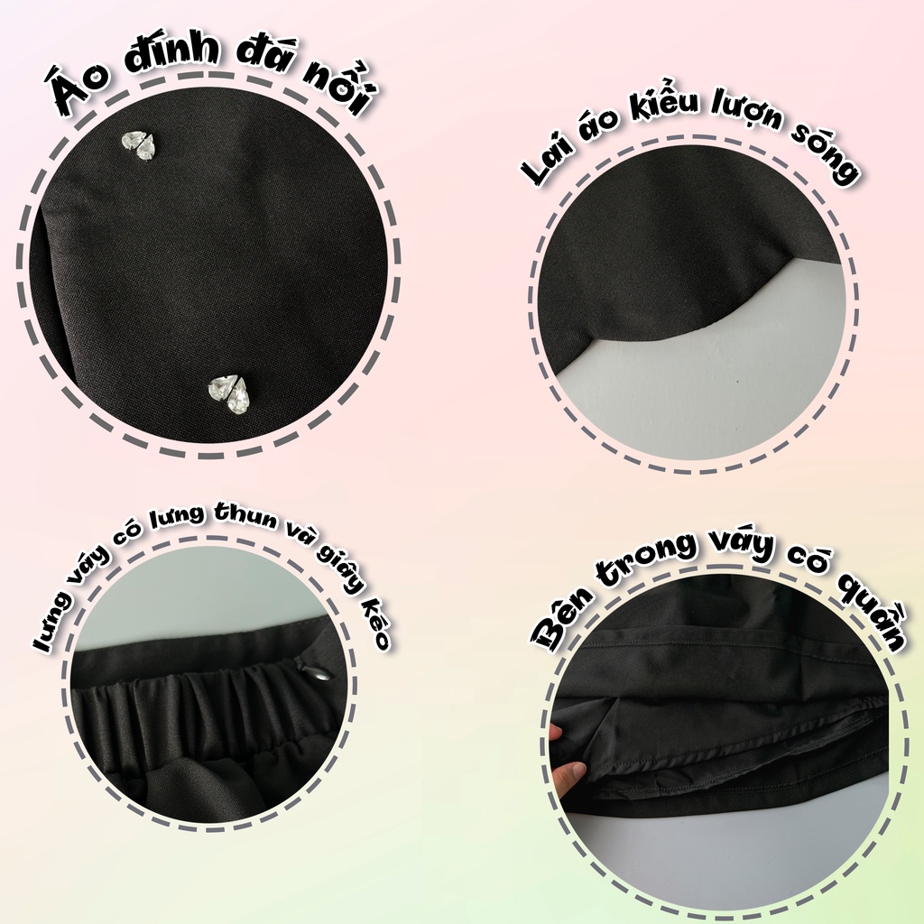 MUA 1 TẶNG 1 SÉT CÔNG SỞ ĐÍNH ĐÁ BIGSIZE có hình và video thật