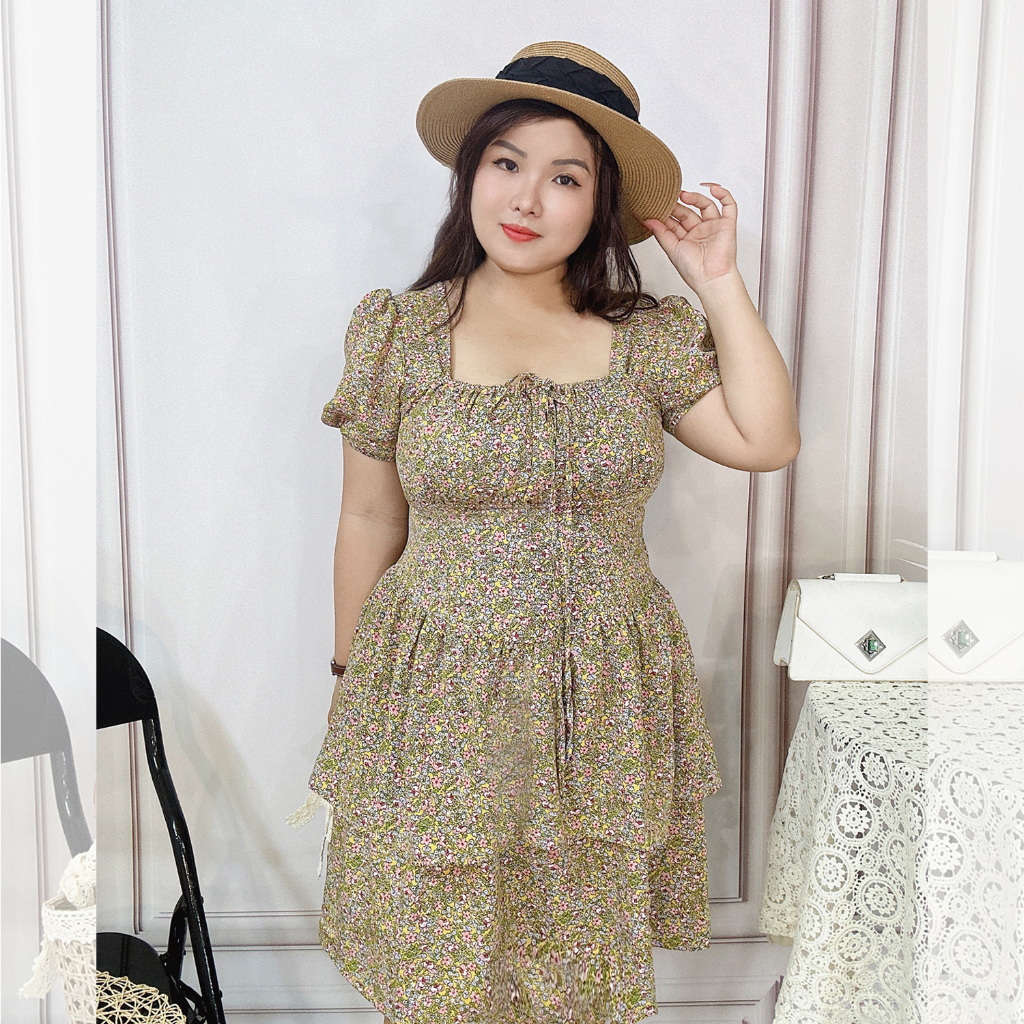 [MUA1TẶNG1] Váy đi biển hoa nhí bigsize 60kg đến 90kg váy xinh nhẹ nhàng