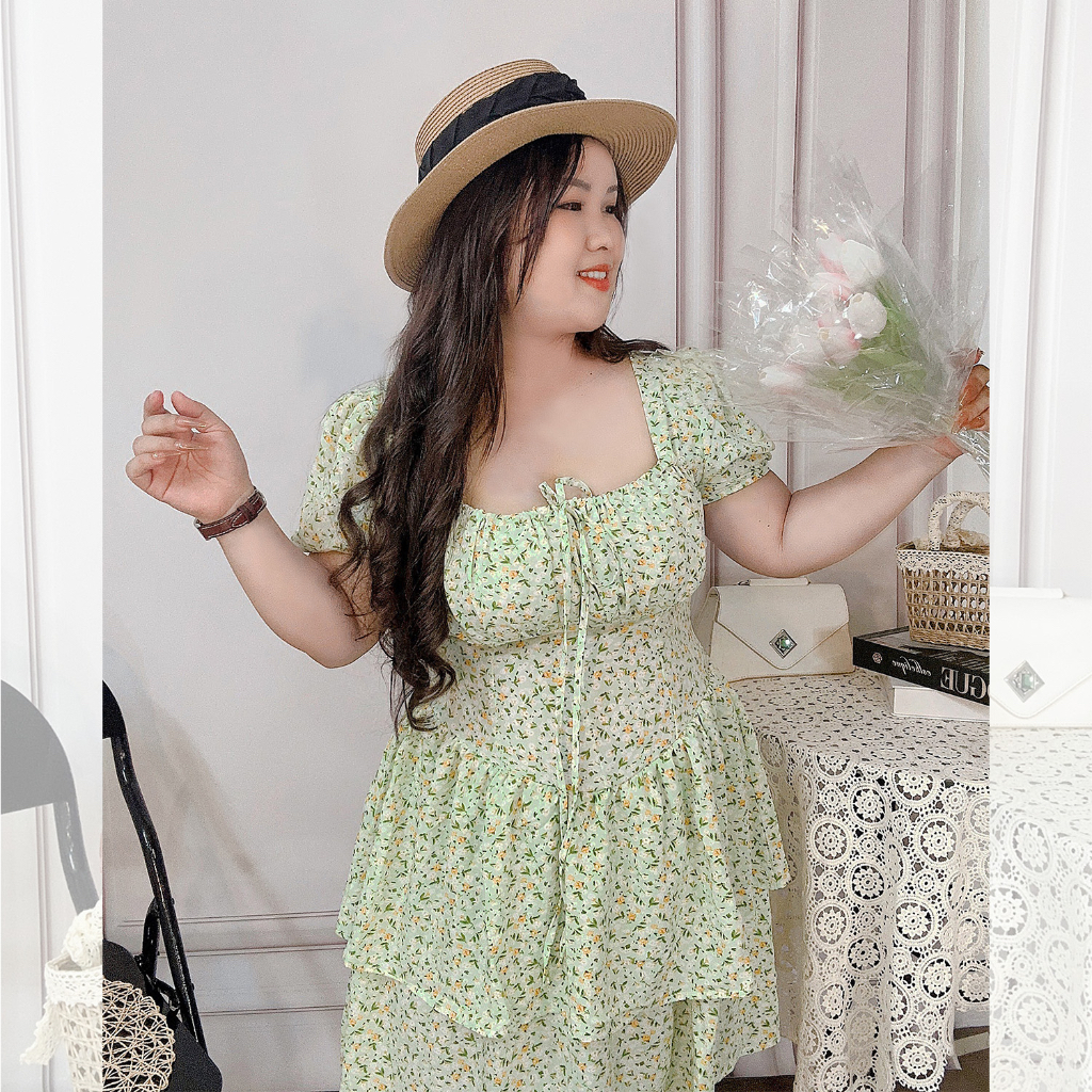 [MUA1TẶNG1] Váy đi biển hoa nhí bigsize 60kg đến 90kg váy xinh nhẹ nhàng