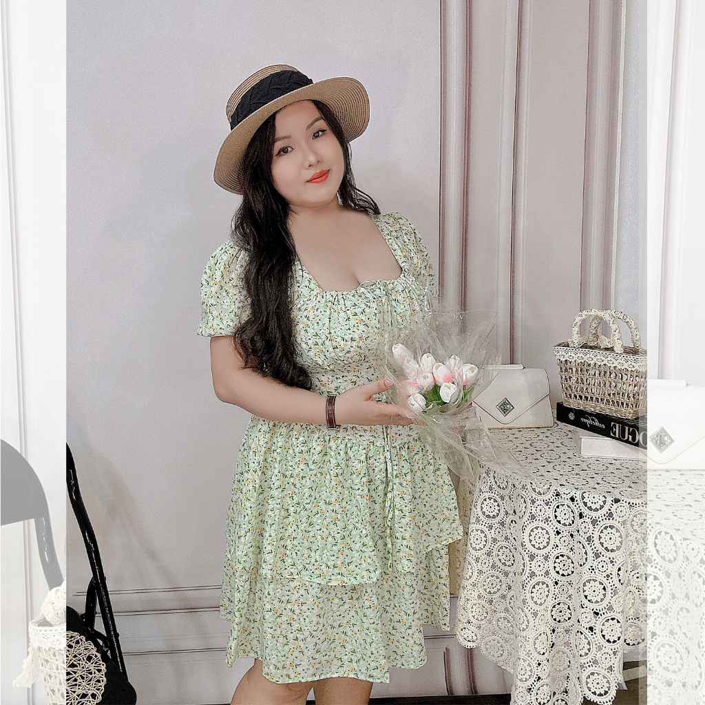 [MUA1TẶNG1] Váy đi biển hoa nhí bigsize 60kg đến 90kg váy xinh nhẹ nhàng