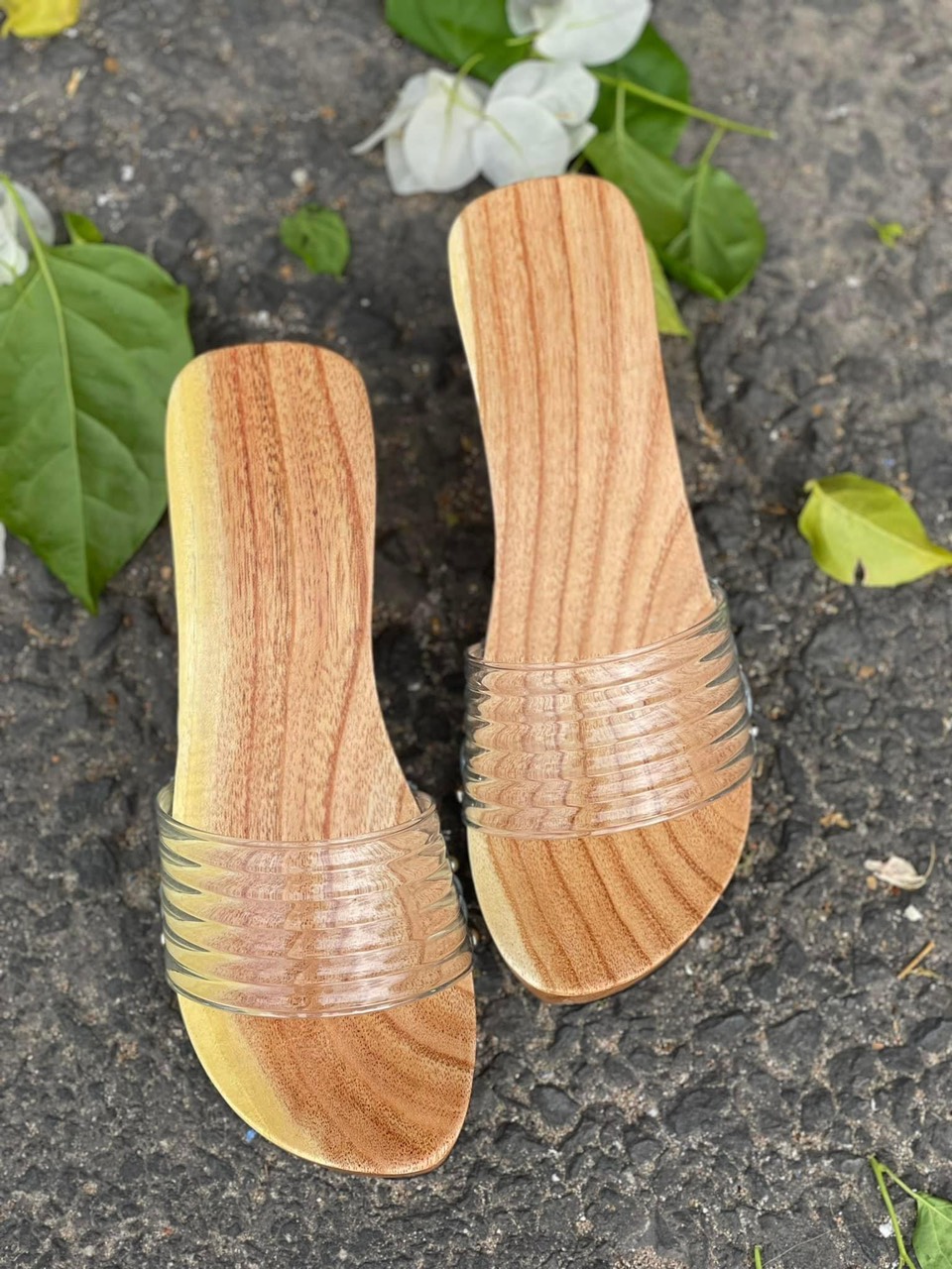 Guốc mộc nữ truyền thông quai trong cao 7P