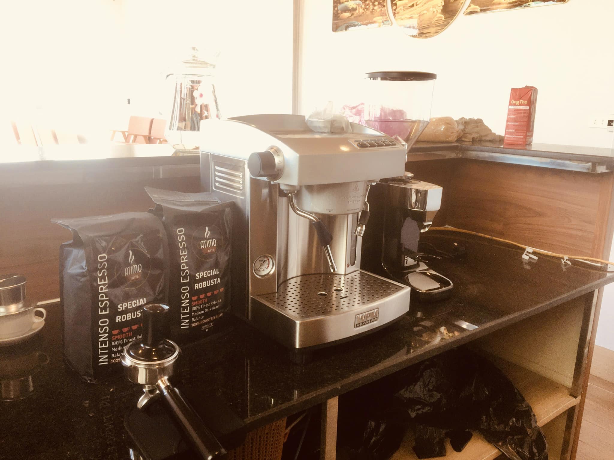 Lắp đặt bàn giao combo máy pha Wpm KD210 & LB021 cho khách hàng Diễn Trường - Diễn Châu