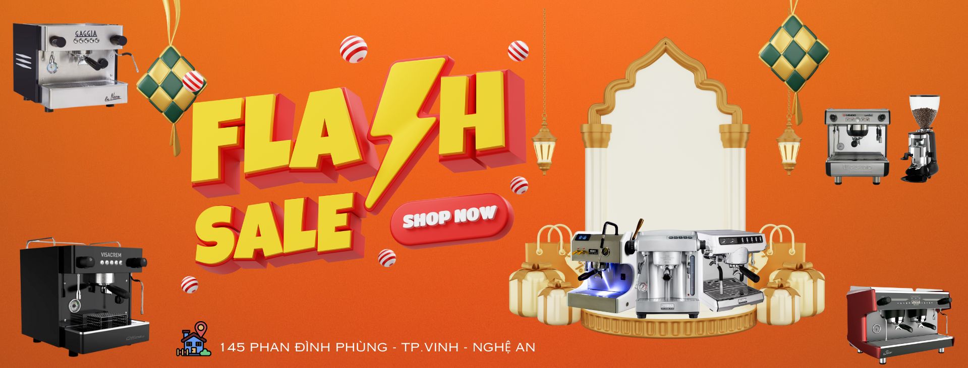 Showroom máy pha cà phê tại Đồng Hới – 23 Tố Hữu: tư vấn, lắp đặt, sửa chữa