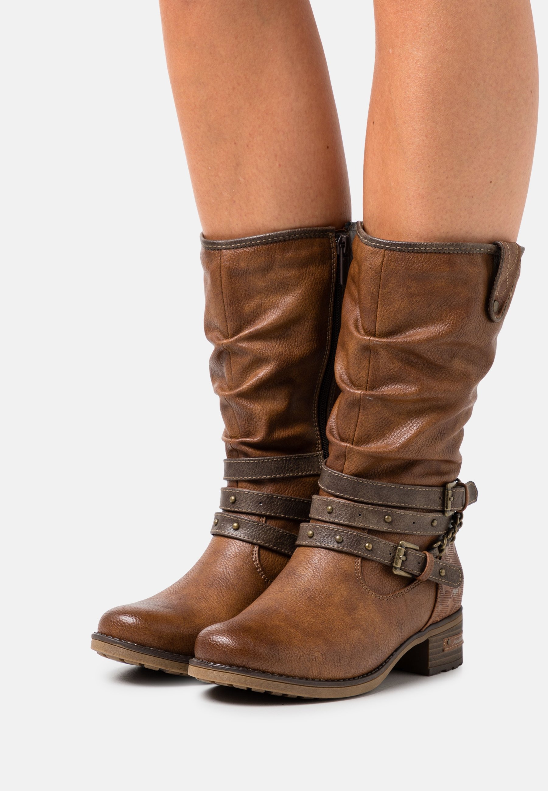 Mustang cowboy biker boots best sale